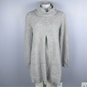 Repeat Sweater Women’s S Gray 100% Cashmere Turtleneck Knit Pullover Tunic *READ
